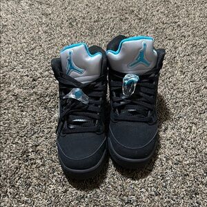 Black and Teal Sneakers